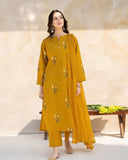 Tulip Mustard Embroidery 2Pc