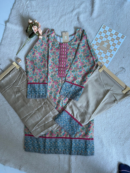 Floral Bliss Cotton Suit