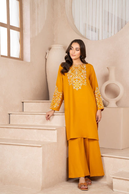 Mustard Dusky Bloom 2Pc – Premium Dhank